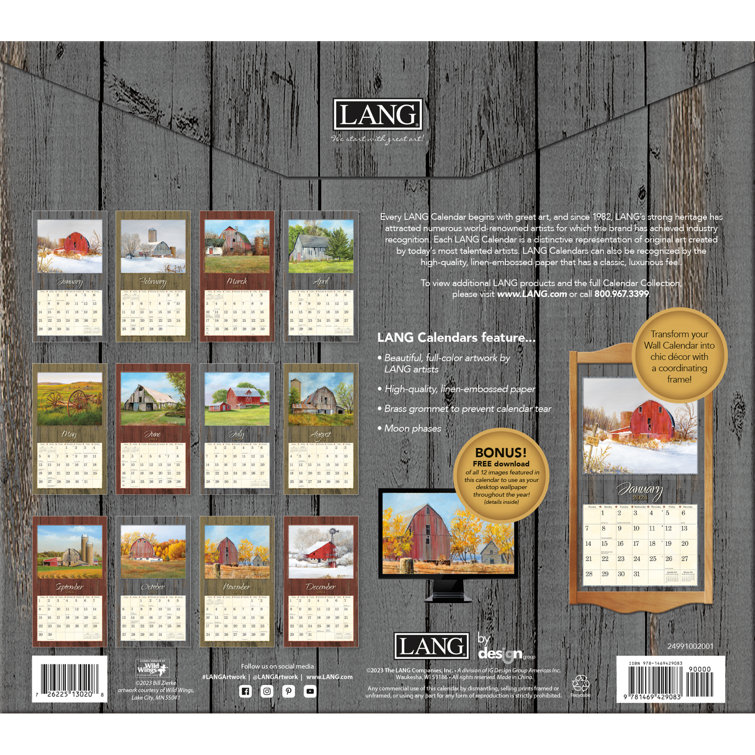 Lang On The Farm 2024 Wall Calendar Wayfair Canada   On The Farm 2024 Wall Calendar 